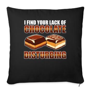 Chocolate Bar Junk Food Sugar Chocolate Buddies - Sofa pillowcase 17,3'' x 17,3'' (45 x 45 cm) - black - Front