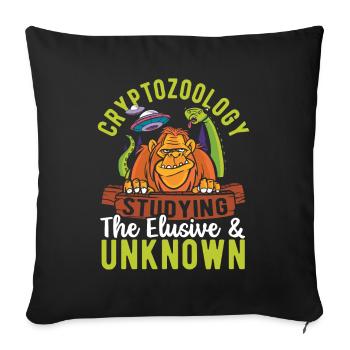 Pseudoscience cryptique et sous-culture - Housse de coussin décorative 45 x 45 cm - noir - Devant