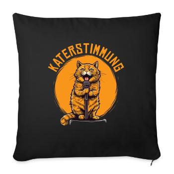 Hangover Mood - Karaoké Cat’s Night Out - Housse de coussin décorative 45 x 45 cm - noir - Devant