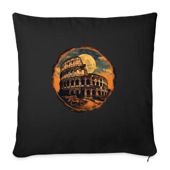 Colosseum in the Moonlight – Revival of the - Sofa pillowcase 17,3'' x 17,3'' (45 x 45 cm) - black - Front