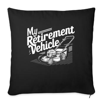 My Retirement Vehicle Lawn Mower Mom Dad Mowing - Sofa pillowcase 17,3'' x 17,3'' (45 x 45 cm) - black - Front