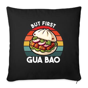Gua Bao Asian Food Lover China Vietnam Japan - Sofa pillowcase 17,3'' x 17,3'' (45 x 45 cm) - black - Front
