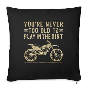 Play in the Dirt Bike Motocross Men and Boys - Sofa pillowcase 17,3'' x 17,3'' (45 x 45 cm) - black - Front