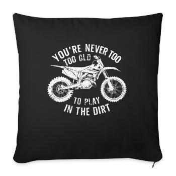 Play in the Dirt Bike Motocross Men and Boys - Sofa pillowcase 17,3'' x 17,3'' (45 x 45 cm) - black - Front