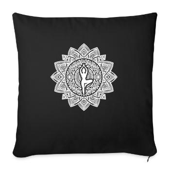Tree Posture, Calm Stability In Motion - Sofa pillowcase 17,3'' x 17,3'' (45 x 45 cm) - black - Front