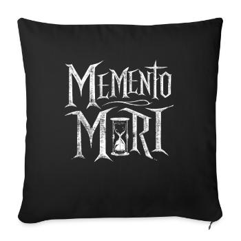 Memento Mori Hourglass Stoic Latin Philosophy - Sofa pillowcase 17,3'' x 17,3'' (45 x 45 cm) - black - Front