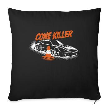 Funny Autocross Cone Killer Motorsport Race Drivin - Sofa pillowcase 17,3'' x 17,3'' (45 x 45 cm) - black - Front