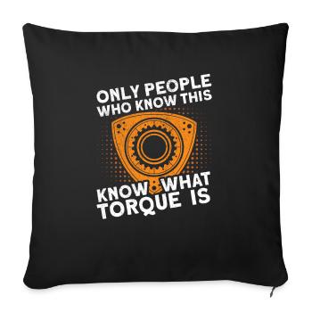 Rotary Wankel Motor Torque Car Engineering Tuning - Sofa pillowcase 17,3'' x 17,3'' (45 x 45 cm) - black - Front