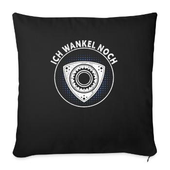 Wankel engine revolutions car freak car mechanic - Sofa pillowcase 17,3'' x 17,3'' (45 x 45 cm) - black - Front