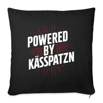 Swabian cheese spaetzle dialect Swabian food - Sofa pillowcase 17,3'' x 17,3'' (45 x 45 cm) - black - Front