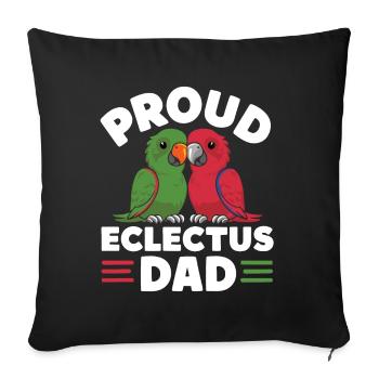 Perroquet éclecte drôle disant oiseau propriétaire animal de compagnie - Housse de coussin décorative 45 x 45 cm - noir - Devant