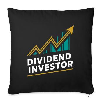 Funny Dividend Investor Financial Independence - Sofa pillowcase 17,3'' x 17,3'' (45 x 45 cm) - black - Front