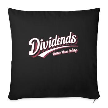 Funny Dividend Investor Financial Independence - Sofa pillowcase 17,3'' x 17,3'' (45 x 45 cm) - black - Front