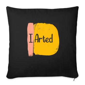 Humorous painting and fart humor - Sofa pillowcase 17,3'' x 17,3'' (45 x 45 cm) - black - Front