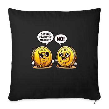 Lustiges Bitcoin-markt-crash-design - Sofakissenbezug 45 x 45 cm - Schwarz - Vorne