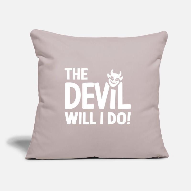 The Devil will I do German Denglish proverb Sofa pillowcase 17,3'' x 17,3'' (45 x 45 cm)