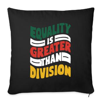 Equality is greater than division African History - Sofa pillowcase 17,3'' x 17,3'' (45 x 45 cm) - black - Front
