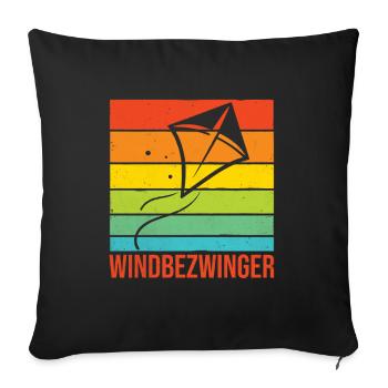 Flying Kite Hang Gliding Outdoor Fun - Sofa pillowcase 17,3'' x 17,3'' (45 x 45 cm) - black - Front