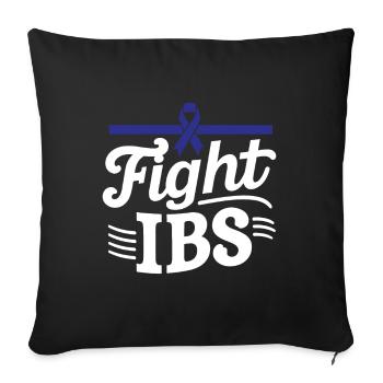Fight IBS Irritable Bowel Syndrome Awareness Suppo - Sofa pillowcase 17,3'' x 17,3'' (45 x 45 cm) - black - Front