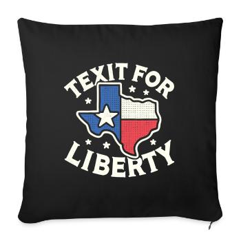 Texit pour Liberty Texas Secede Texit Texan State - Housse de coussin décorative 45 x 45 cm - noir - Devant