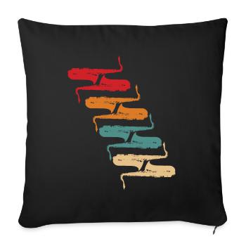 Vintage Saxophone Instrument Saxophonist Music - Housse de coussin décorative 45 x 45 cm - noir - Devant