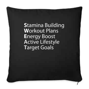 Sweat Endurance Building Training Plans - Sofa pillowcase 17,3'' x 17,3'' (45 x 45 cm) - black - Front