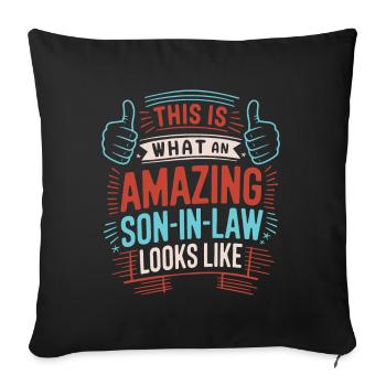 Voici à quoi ressemble un gendre incroyable - Housse de coussin décorative 45 x 45 cm - noir - Devant
