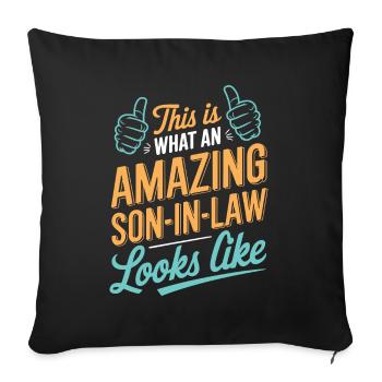 Voici à quoi ressemble un gendre incroyable - Housse de coussin décorative 45 x 45 cm - noir - Devant
