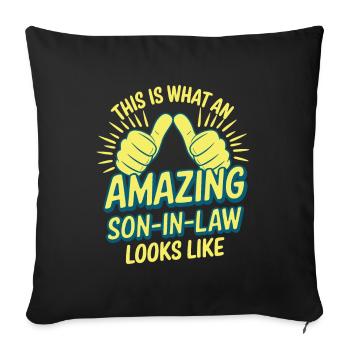 Voici à quoi ressemble un gendre incroyable - Housse de coussin décorative 45 x 45 cm - noir - Devant