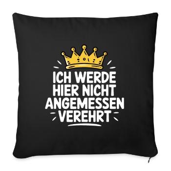 I'm not appropriately revered here Funny - Sofa pillowcase 17,3'' x 17,3'' (45 x 45 cm) - black - Front