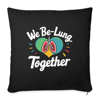 We be-lung together Belong together valentines day - Sofa pillowcase 17,3'' x 17,3'' (45 x 45 cm) - black - Front