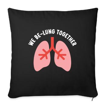 We be-lung together Belong together valentines day - Sofa pillowcase 17,3'' x 17,3'' (45 x 45 cm) - black - Front