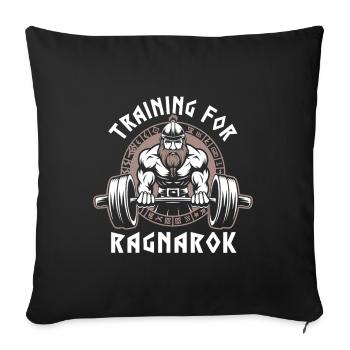 Entraînement pour Ragnarok Humour Viking Gym - Housse de coussin décorative 45 x 45 cm - noir - Devant