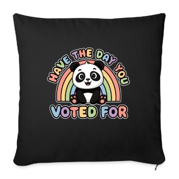 Have the day you voted for Funny - Sofa pillowcase 17,3'' x 17,3'' (45 x 45 cm) - black - Front