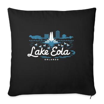 Lake Eola Orlando Florida Vacation Souvenir - Sofa pillowcase 17,3'' x 17,3'' (45 x 45 cm) - black - Front