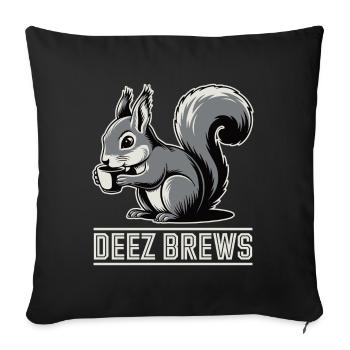 Deez Brews Funny Squirrel Coffee Lover Pun - Sofa pillowcase 17,3'' x 17,3'' (45 x 45 cm) - black - Front