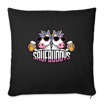 Booze Buddy Booze Buddies Drink Beer Alcohol Party A - Sofa pillowcase 17,3'' x 17,3'' (45 x 45 cm) - black - Front
