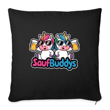 Booze Buddy Booze Buddies Drink Beer Alcohol Party A - Sofa pillowcase 17,3'' x 17,3'' (45 x 45 cm) - black - Front