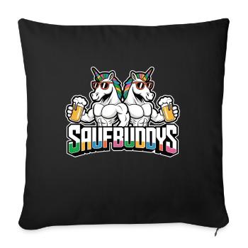 Booze Buddy Booze Buddies Drink Beer Alcohol Party A - Sofa pillowcase 17,3'' x 17,3'' (45 x 45 cm) - black - Front