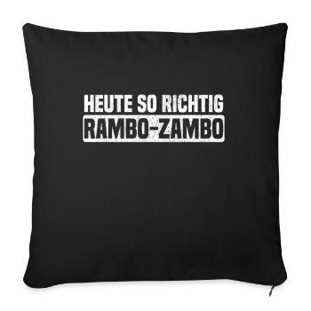 Today really Rambo-Zambo Meme Chancellor - Sofa pillowcase 17,3'' x 17,3'' (45 x 45 cm) - black - Front