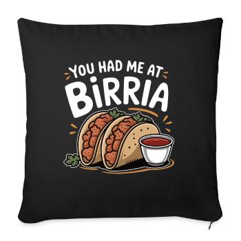 Vous m’avez eu chez Birria Tacos pour aider Funny Mexican Food - Housse de coussin décorative 45 x 45 cm - noir - Devant
