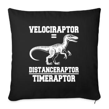Velociraptor Distanceraptor Timeraptor Dinosaur - Sofa pillowcase 17,3'' x 17,3'' (45 x 45 cm) - black - Front