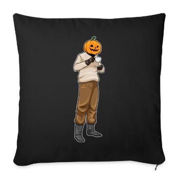 Jack O'Lantern Halloween Kaffee - Sofakissenbezug 45 x 45 cm - Schwarz - Vorne