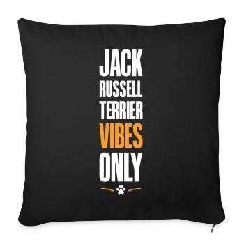 Jack Russell Terrier Vibes - Housse de coussin décorative 45 x 45 cm - noir - Devant