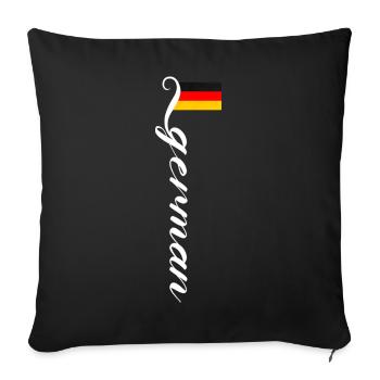 Allemagne - Housse de coussin décorative 45 x 45 cm - noir - Devant