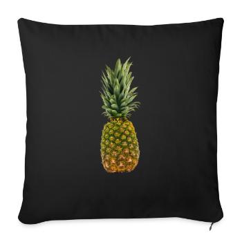 Ananas pineapple - Housse de coussin décorative 45 x 45 cm - noir - Devant