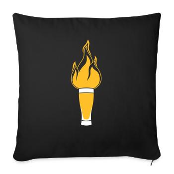 beer alcohol party drinking drink durs - Sofa pillowcase 17,3'' x 17,3'' (45 x 45 cm) - black - Front