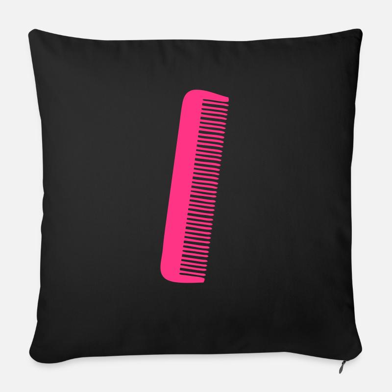 Kamm Kamm Strafe kamm pettine coiffure1 - Sofakissenbezug 45 x 45 cm - Schwarz