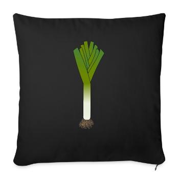 leek - Sofa pillowcase 17,3'' x 17,3'' (45 x 45 cm) - black - Front