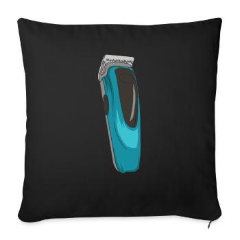 Hair clipper for hairdresser job for haircut - Sofa pillowcase 17,3'' x 17,3'' (45 x 45 cm) - black - Front